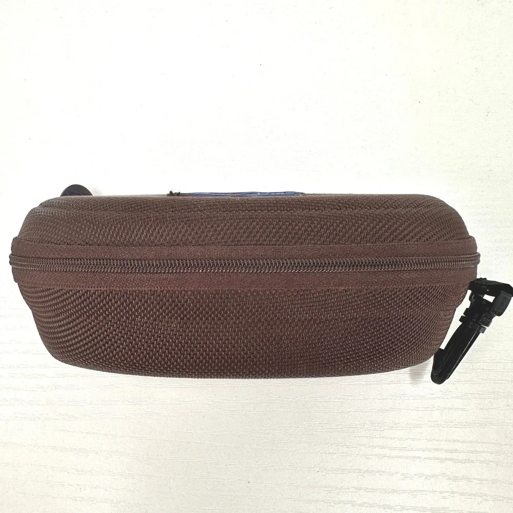 Maui Jim Brown Clamshell Zip Sunglasses Eyeglass Travel Case ProtectiveCase